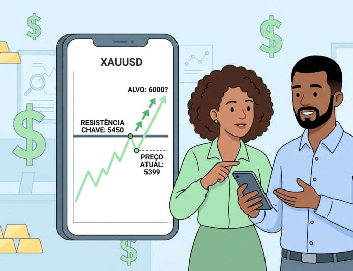 XAUUSD: Ouro mira $6000 e nível 5450 é decisivo