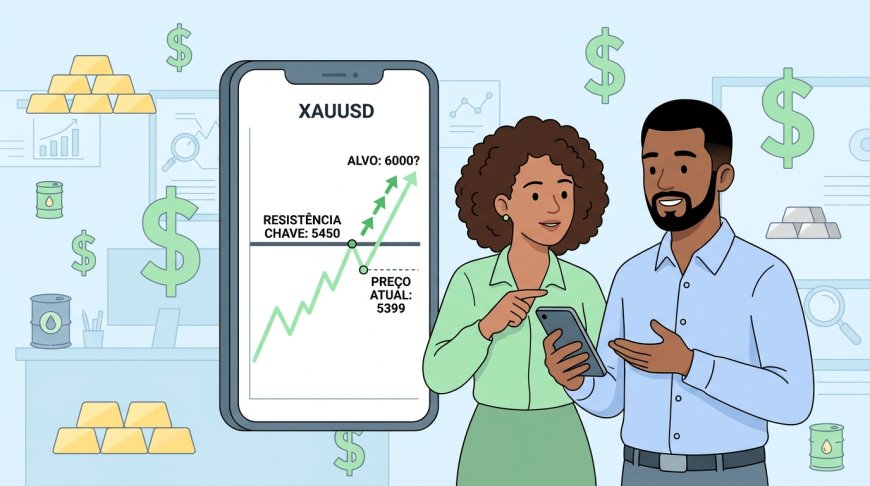 XAUUSD: Ouro mira $6000 e nível 5450 é decisivo